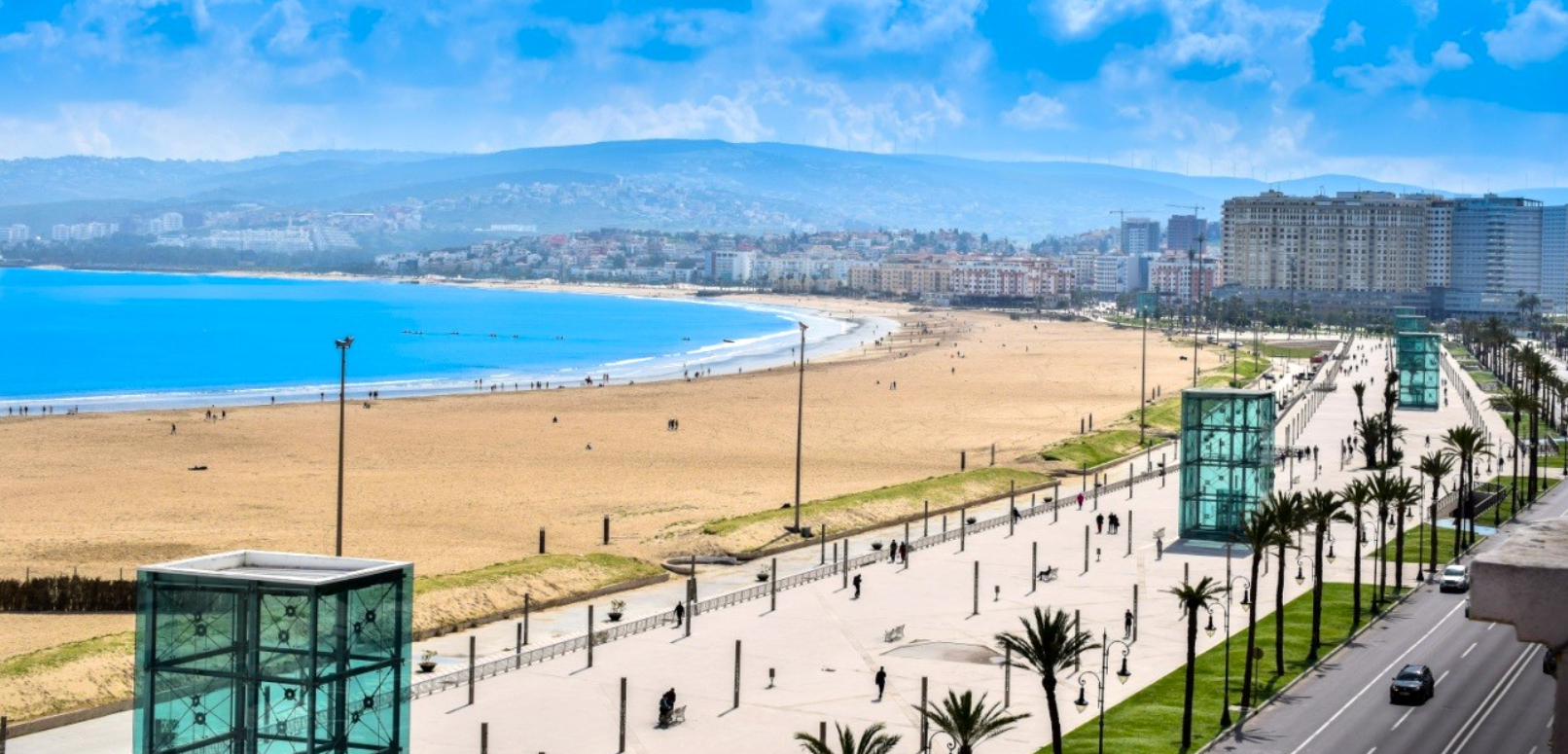 Tangier beach and promenade