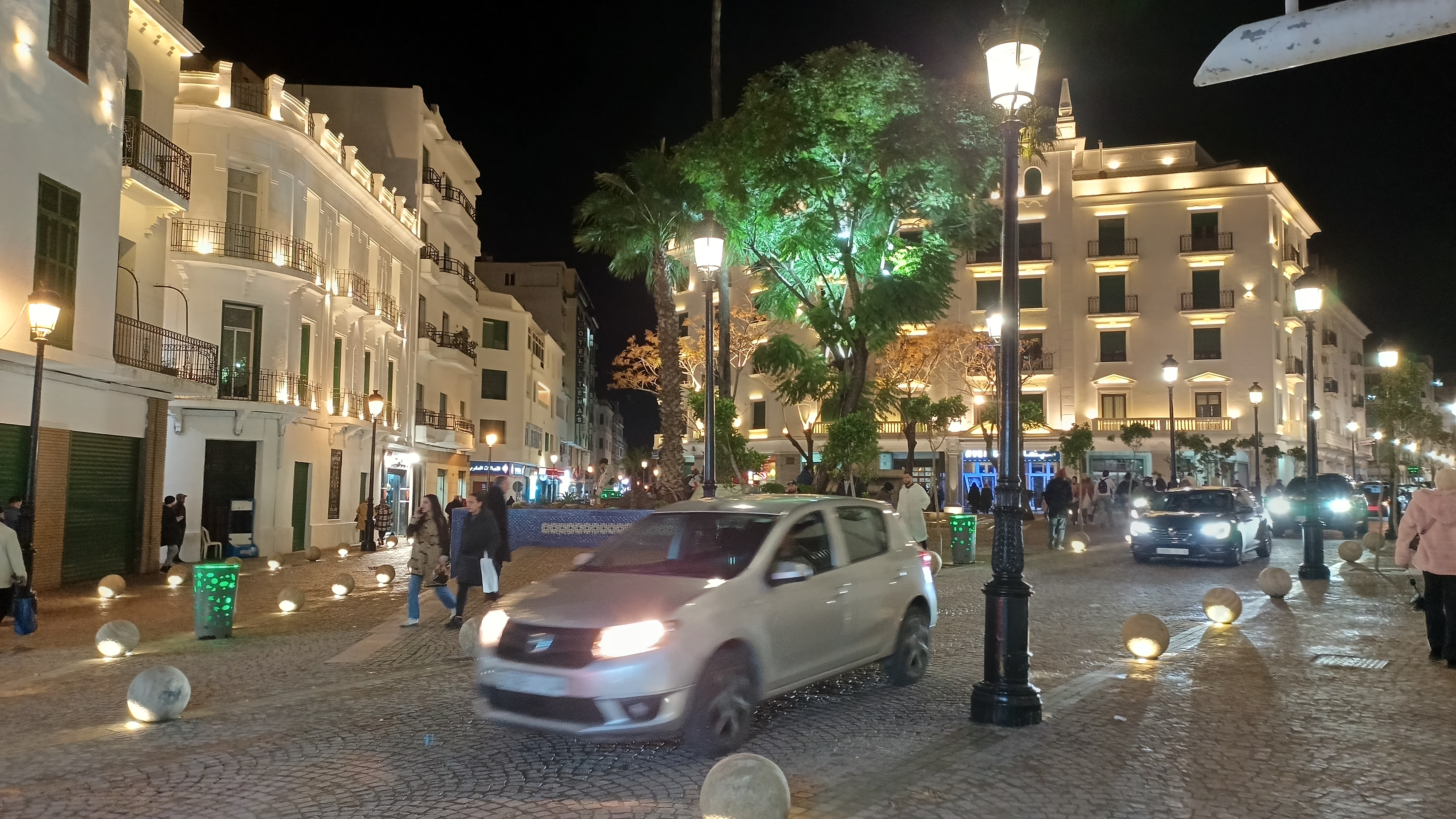 Tetouan plaza by night